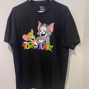 TOM & JERRY black tee mens
